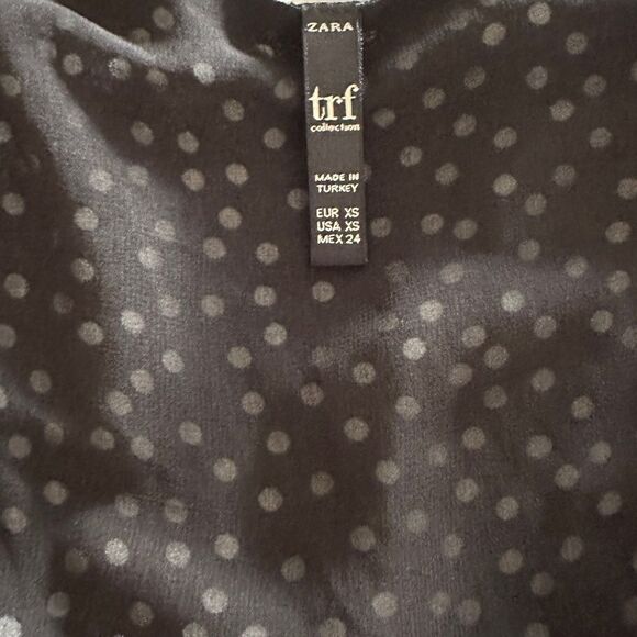 Zara Black & White Polka Dot Mini Dress w/Shorts Size XS - Picture 11 of 15